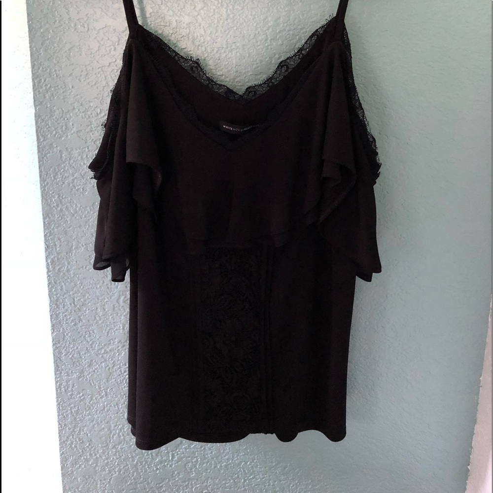 WHBM Off Shoulder Flutter Sleeve Top